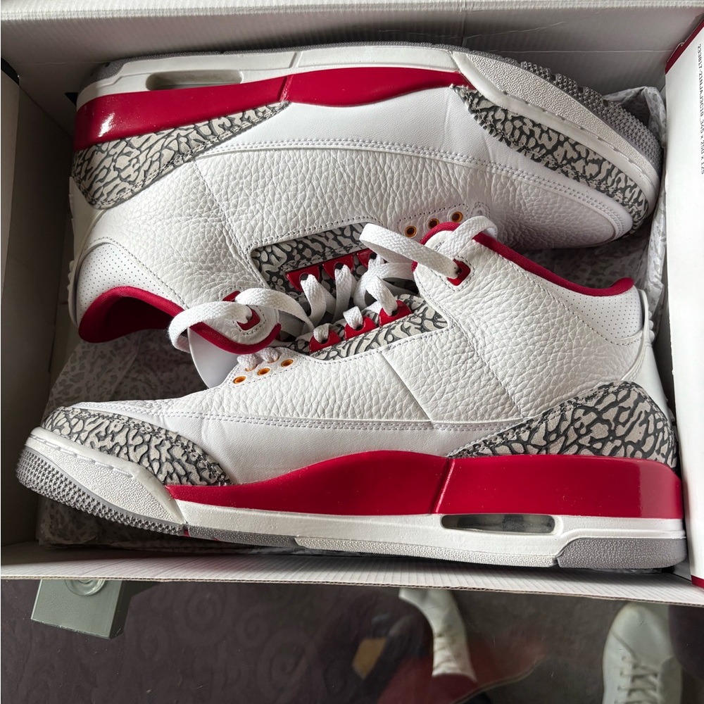 Air Jordan Retro 3 Cardinal Red Men’s Size 12